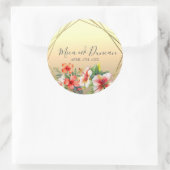 Sticker Rond Mariage Hibiscus moderne (Sac)