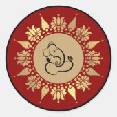 Sticker Rond Mariage hindou Ganesha (Devant)