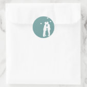 Sticker Rond Mariage Hommes gays (Sac)