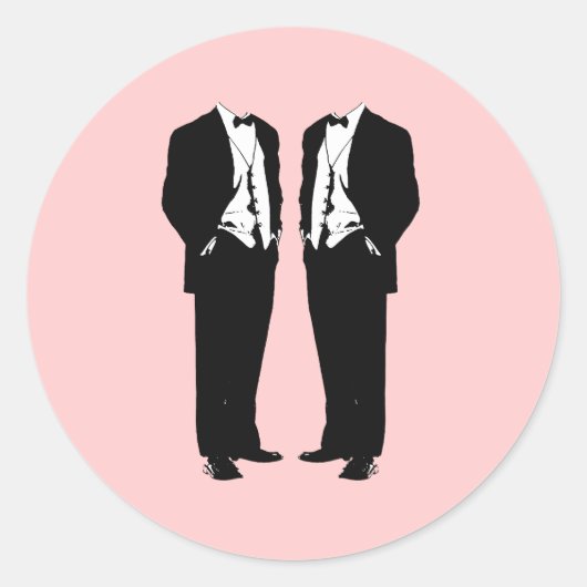 Sticker Rond Mariage homosexuel (Devant)
