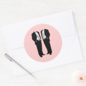 Sticker Rond Mariage homosexuel (Enveloppe)