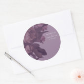 Sticker Rond Mariage Imaginaire violet (Enveloppe)
