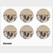 Sticker Rond Mariage Inséparable forestier enchanté (Feuille)
