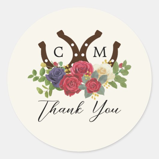 Sticker Rond Mariage inspiré par Kentucky Derby (Devant)