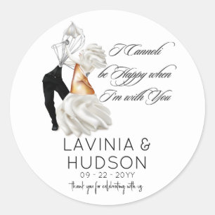 Sticker Rond Mariage Italien Funny Cannoli