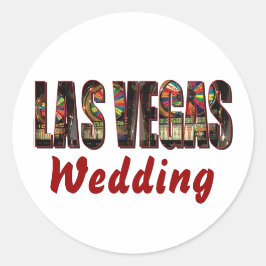 Sticker Rond Mariage Las Vegas (Devant)
