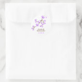 Sticker Rond Mariage Lavender Cherry Blossoms (Sac)