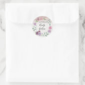 Sticker Rond Mariage Lavender Peony Chaîne De Lumières (Sac)