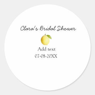 Sticker Rond Mariage lemon moderne simple minimaliste rustique