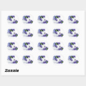 Sticker Rond mariage lilac (Feuille)