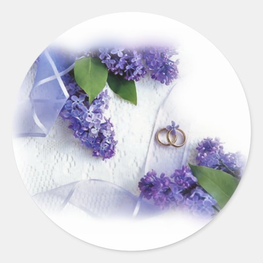 Sticker Rond mariage lilac (Devant)