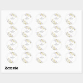 Sticker Rond Mariage Lilac aquarelle (Feuille)