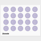 Sticker Rond Mariage lunaire (Feuille)