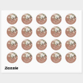 Sticker Rond Mariage M. Mme Pampas herbe, eucalyptus botanique (Feuille)