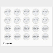 Sticker Rond Mariage marbre et or (Feuille)