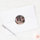 Sticker Rond Mariage médiéval Mariée Salle peinture antique (Enveloppe)