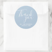 Sticker Rond Mariage Merci bleu mariage Favoriser (Sac)