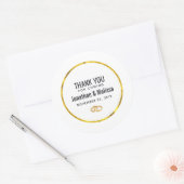 Sticker Rond mariage merci pour votre modèle (Enveloppe)
