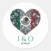 Sticker Rond Mariage mexicain (Devant)