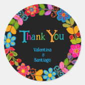 Sticker Rond Mariage mexicain moderne (Devant)