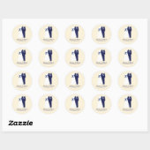 Sticker Rond Mariage militaire (Feuille)