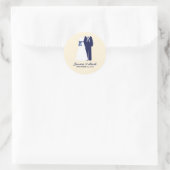 Sticker Rond Mariage militaire (Sac)