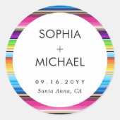 Sticker Rond Mariage minimal de printemps de série (Devant)