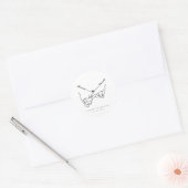 Sticker Rond Mariage minimal simple (Enveloppe)