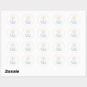 Sticker Rond Mariage minimaliste de coquillages (Feuille)