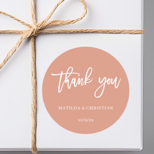 Sticker Rond Mariage minimaliste de pêche