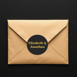 Sticker Rond Mariage minimaliste de typographie