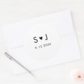Sticker Rond Mariage minimaliste EVERLEIGH (Enveloppe)