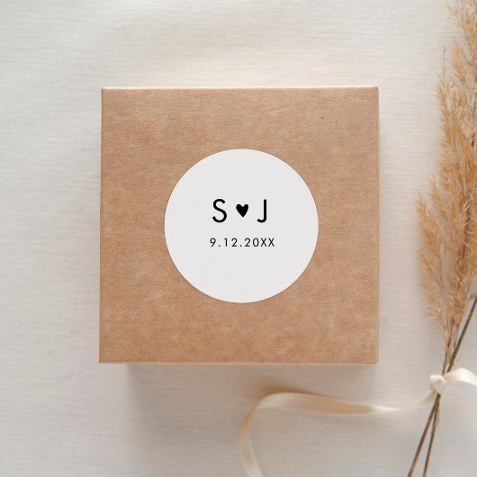 Sticker Rond Mariage minimaliste EVERLEIGH