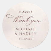 Sticker Rond Mariage minimaliste moderne (Devant)