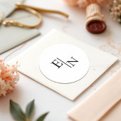 Sticker Rond Mariage minimaliste moderne