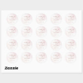 Sticker Rond Mariage minimaliste moderne (Feuille)