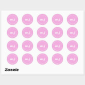 Sticker Rond Mariage minimum gras Date Enregistrer la date Jaun (Feuille)