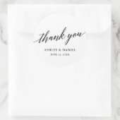 Sticker Rond Mariage Moderne Élégant Calligraphié (Sac)