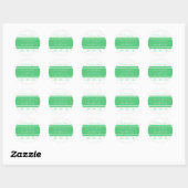 Sticker Rond Mariage moderne Emerald Green (Feuille)