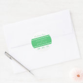 Sticker Rond Mariage moderne Emerald Green (Enveloppe)