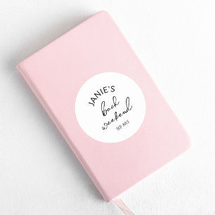 Sticker Rond Mariage Moderne/Enterrement de Vie de Jeune Fille