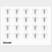 Sticker Rond Mariage Moderne Meant To Bee (Feuille)