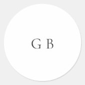Sticker Rond Mariage Moderne Minimaliste (Devant)