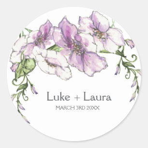Sticker Rond Mariage moderne Pansy