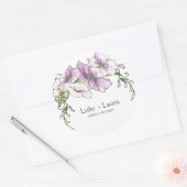 Sticker Rond Mariage moderne Pansy (Enveloppe)
