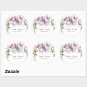 Sticker Rond Mariage moderne Pansy (Feuille)