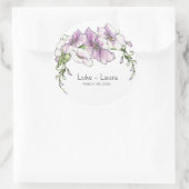 Sticker Rond Mariage moderne Pansy (Sac)