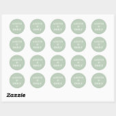 Sticker Rond Mariage moderne personnalisé (Feuille)