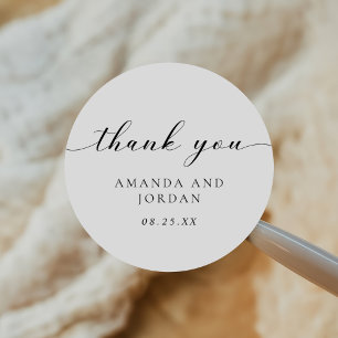 Sticker Rond Mariage moderne simple et minimaliste