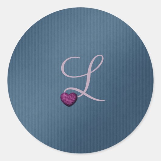 Sticker rond Mariage Monogram Classic Denim (Devant)